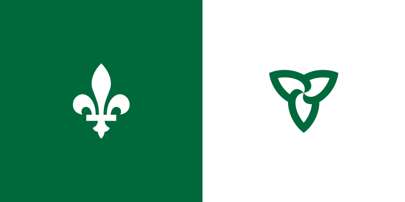 Franco-Ontarian Polyknit Flag from FlagMart Canada