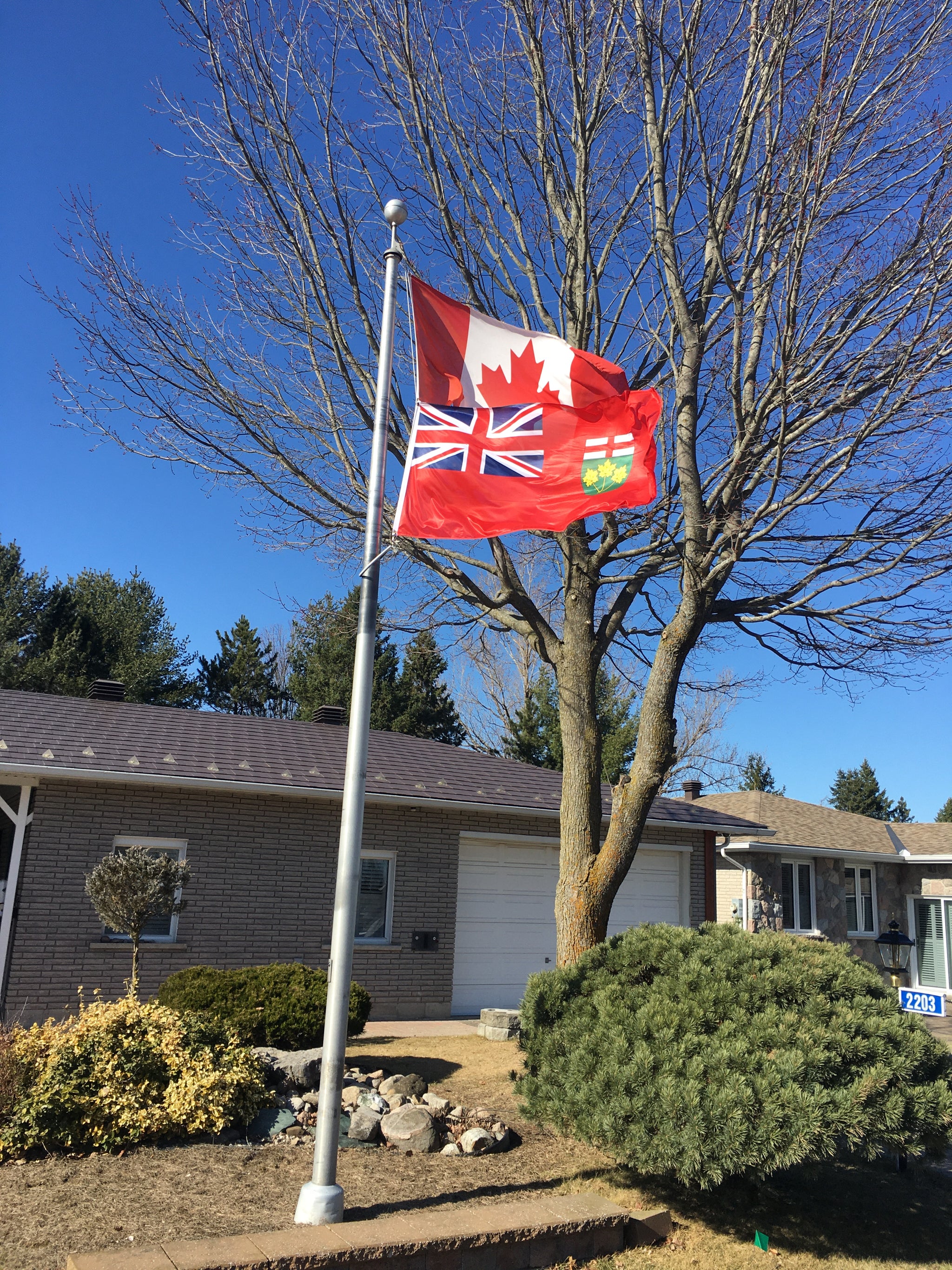 Ontario Polyknit Flag made by FlagMart Canada