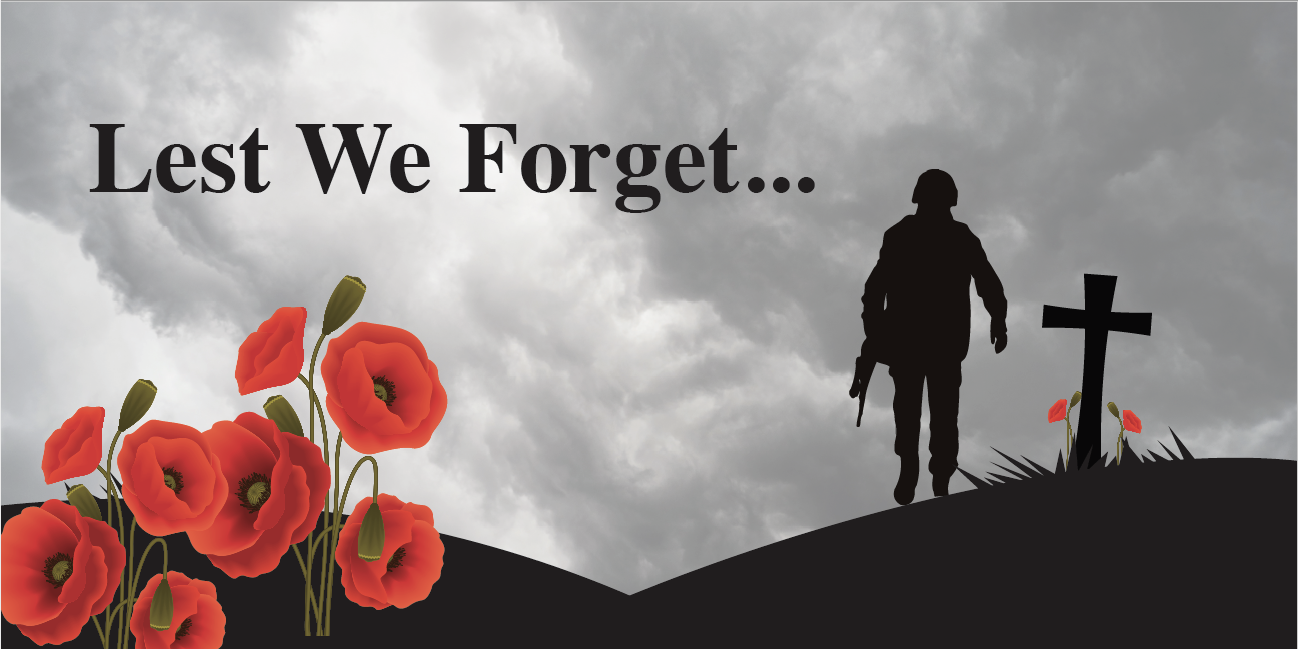 Lest We Forget Polyknit Flag by FlagMart Canada