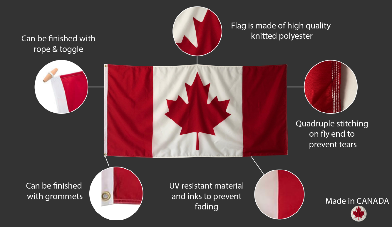 High quality canadian made flags online flag store
