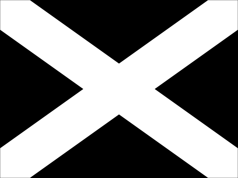 Black with White Cross Instruction Flag