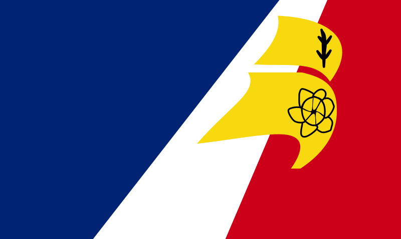 Flag of the Fédération des Francophones de Terre-Neuve et du Labrador (Franco-Terreneuviens) Polyknit Flag from FlagMart Canada