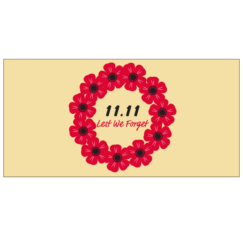 Lest We Forget, Remembrance Day Flag 