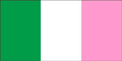 Pink White and Green Newfoundland Polyknit Flag, Tricolour Flag from FlagMart Canada