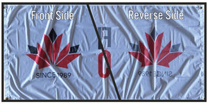 Front and Reverse Side on Single Reverse Flags